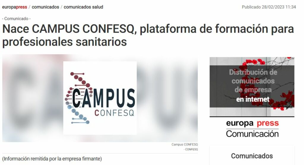 CAMPUS CONFESQ- NOTA DE PRENSA E INFORME DE REPERCUSIÓN
